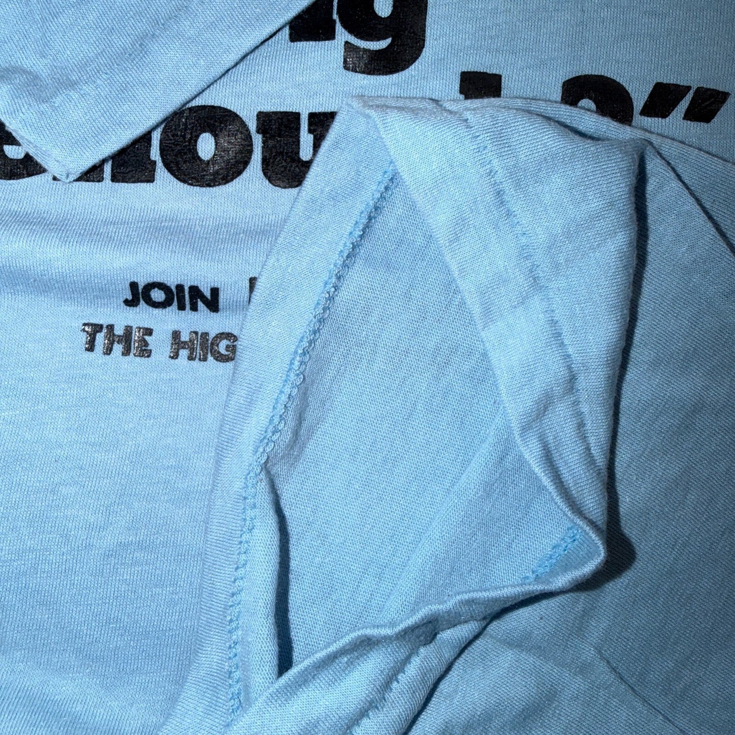 VTG Mensa Is Yours Big Enough? T Shirt Funny Graphic Blue Single Stitch 80s Text