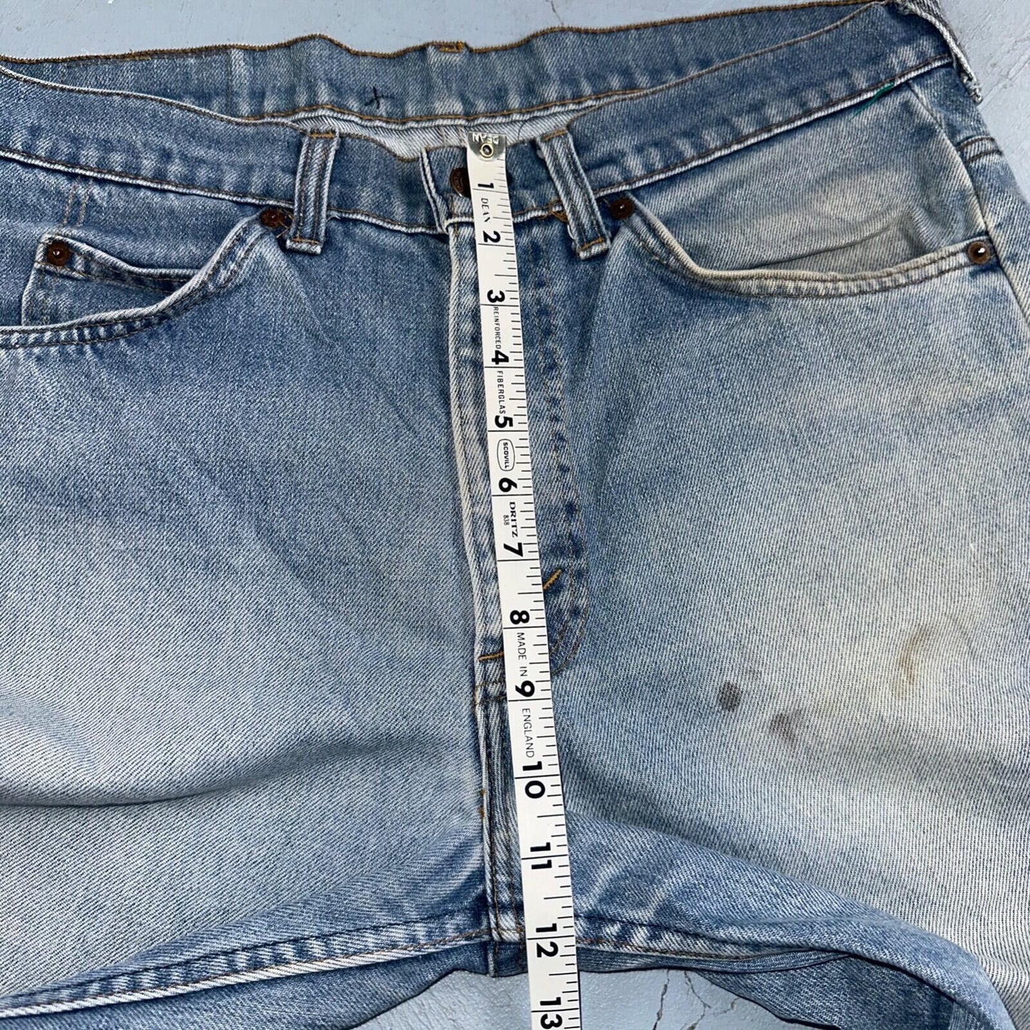Levis 517 Vintage 80s USA Orange Tab Bootcut Flare Blue Worn Jeans Act 34x26