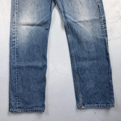 Levis 501 Vintage 90s USA XX Straight Leg Jeans Blue Light Wash 34x33 Act 31x28