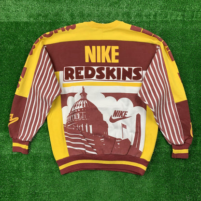 Nike Vintage Sweatshirt T Shirt NFL Skyline 80s Football Redskins Washington 90s