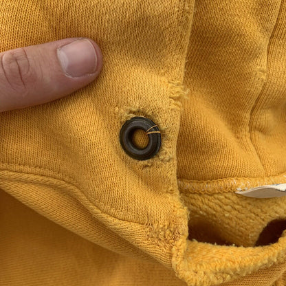 Vintage 70s Champion USA Reverse Weave Sweatshirt Hoodie Basic Blank Yellow 60s