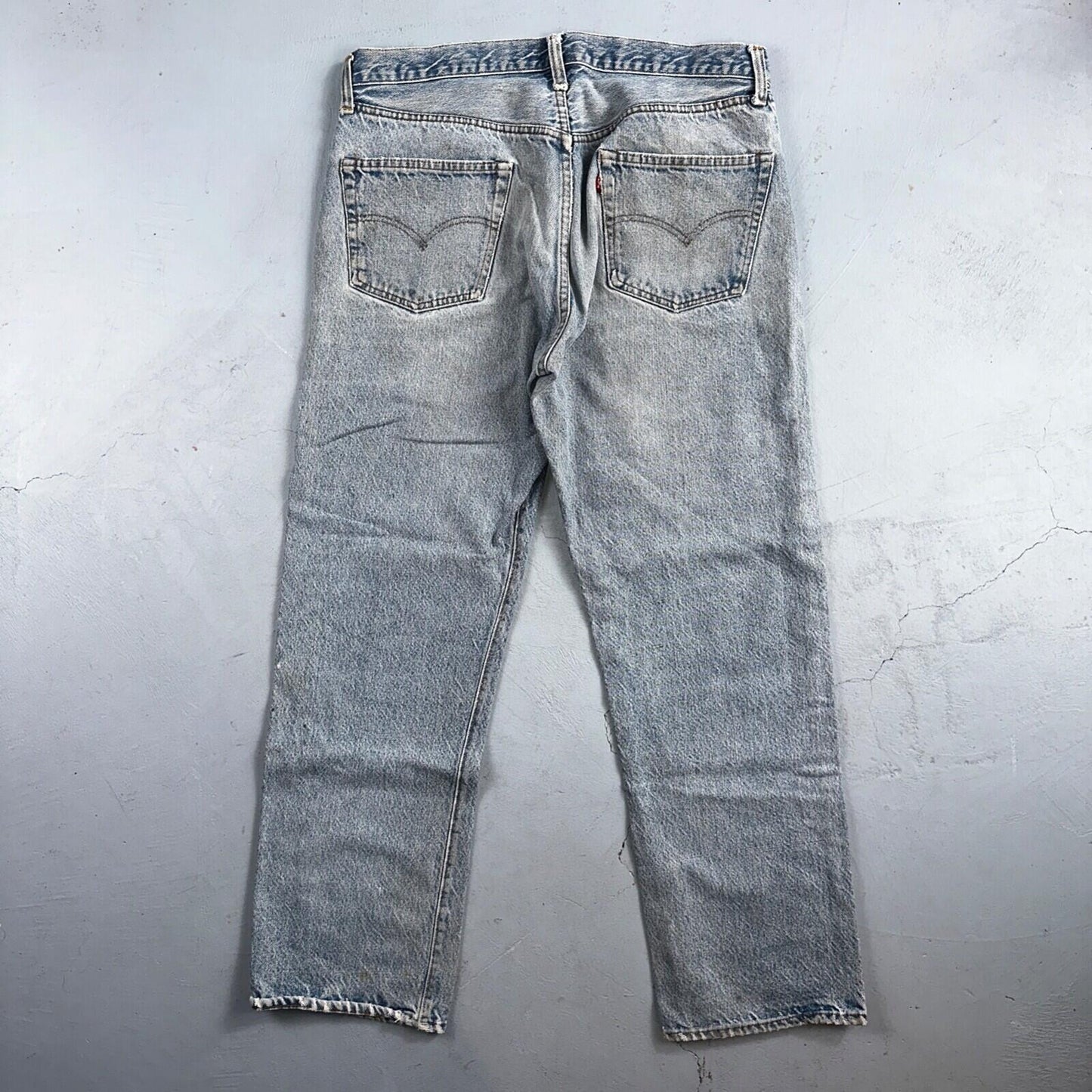 Levis 501 Vintage 80s USA XX Straight Leg Jeans Blue Light Wash 38x33 Act 34x29