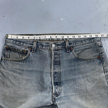 Levis 501 Vintage 90s Mexico Straight Leg Jeans 34x32 Y2K Light Wash Act 33x27