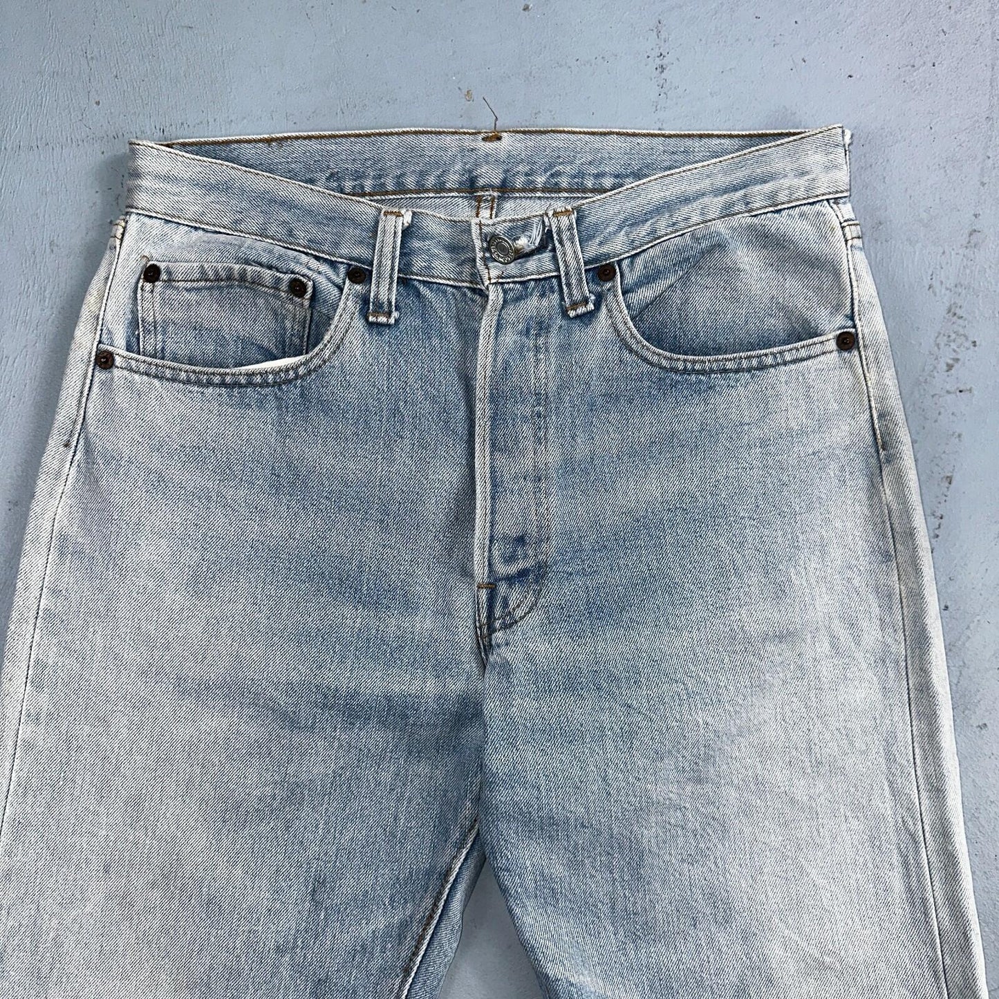 Levis 501 Vintage 80s Redline Selvedge USA XX Jeans Light Wash 1980s Act 30x29