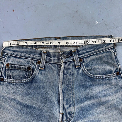 Levis 501 Vintage 80s Redline Selvedge USA XX Jeans Light Wash 28x36 Act 26x31