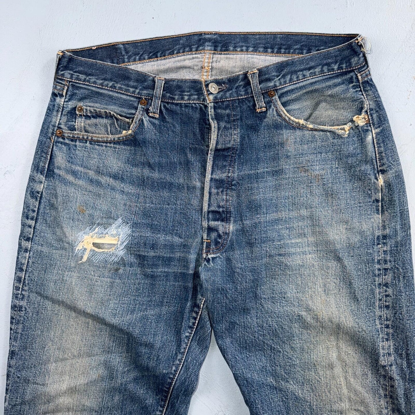 Levis 501 Big E Vintage 60s Redline Selvedge USA XX 1960s Jeans 66 Act 34x27