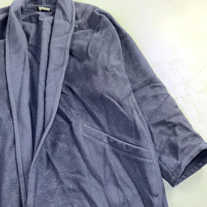 Eileen Fisher Coat Women’s Blue Wool Open Front Oversized Kimono Jacket VTG