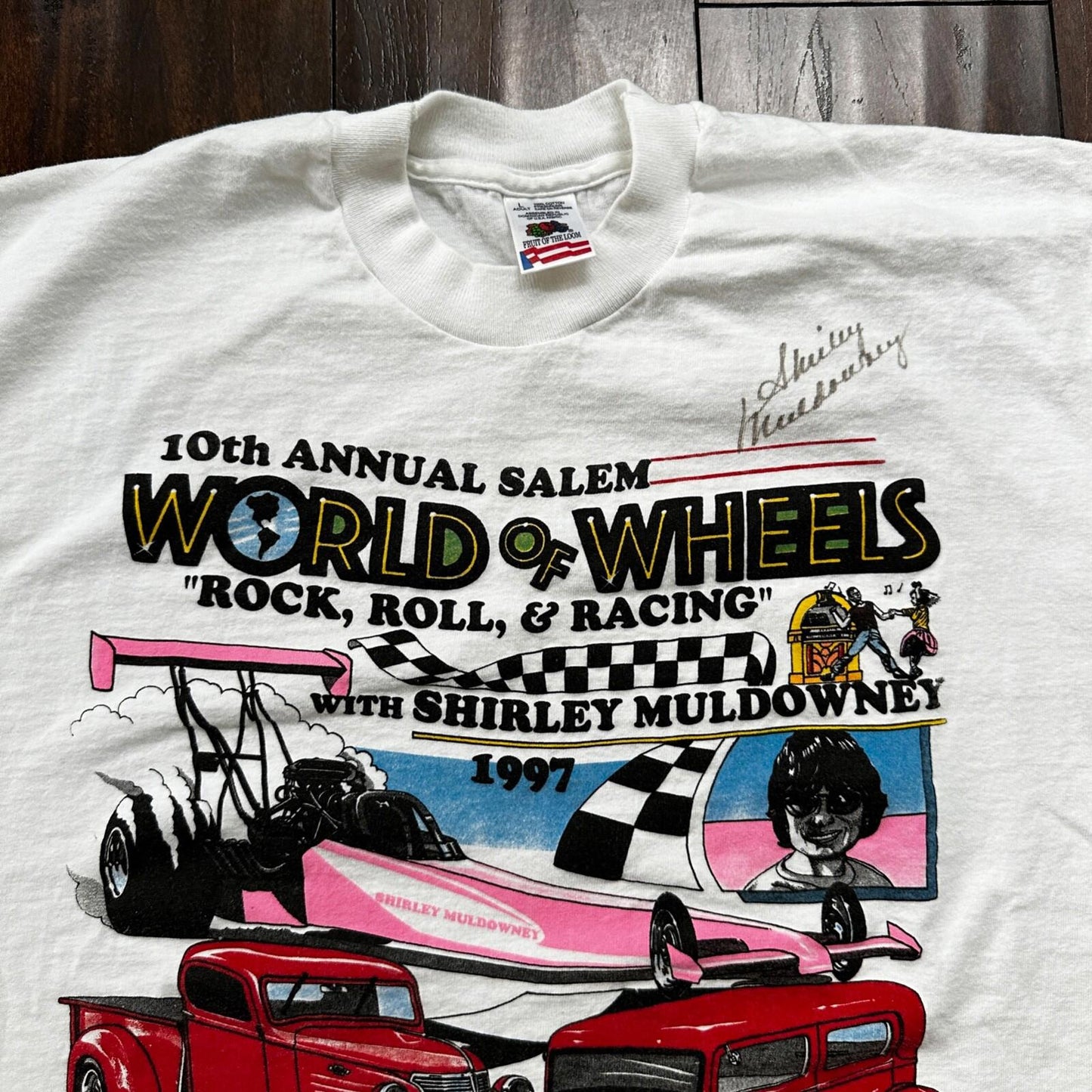Muscle Cars Portland Oregon VTG T Shirt 90s PDX 1997 Salem Rock Racing Nascar