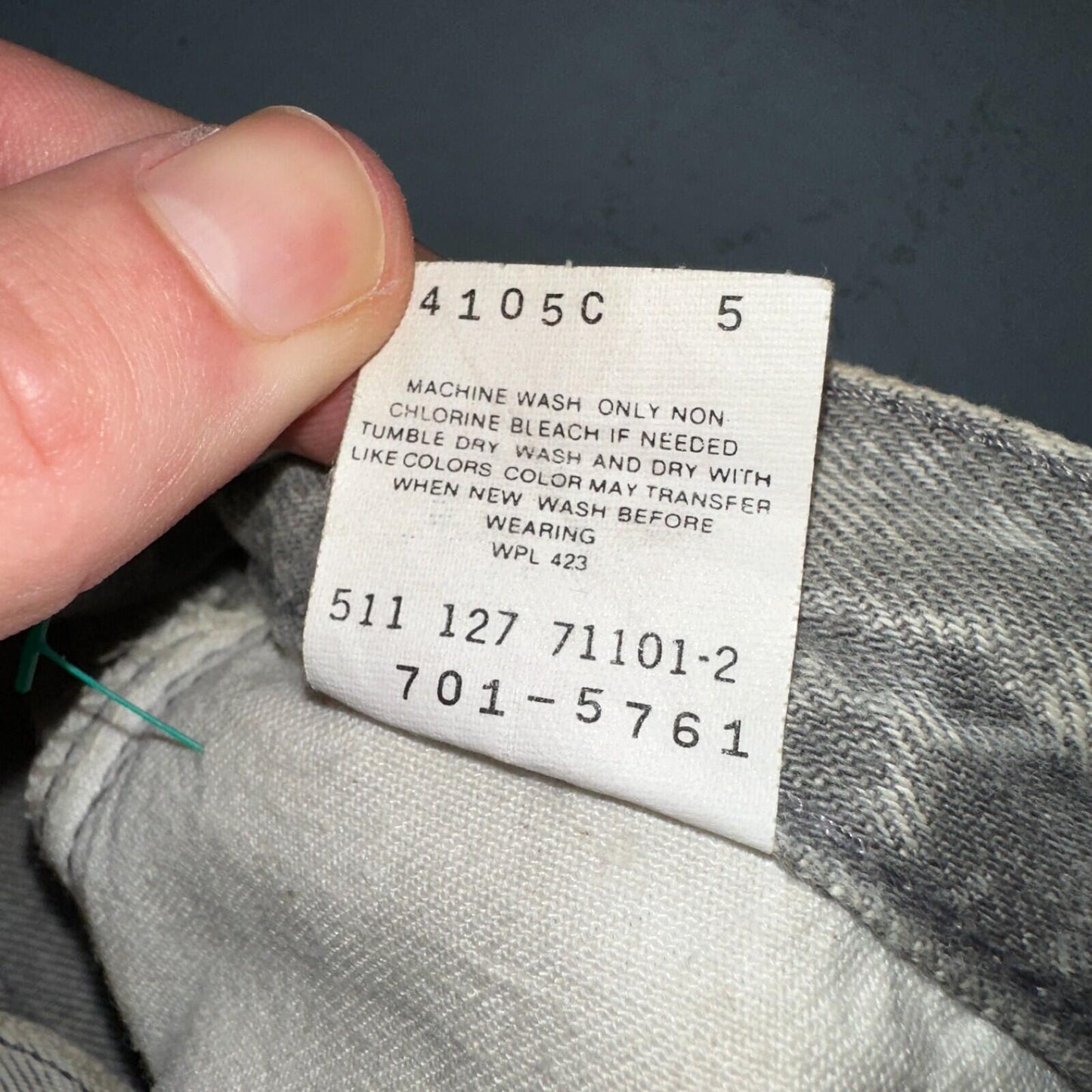 Levis 501 Vintage 80s USA XX Straight Leg Jeans Gray Acid Wash 28x30 Act 26x27
