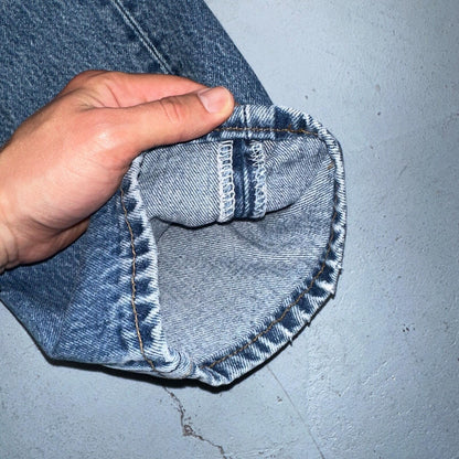 Levis 501 Vintage 90s USA XX Straight Leg Jeans Blue Light Wash 35x34 Act 31x30