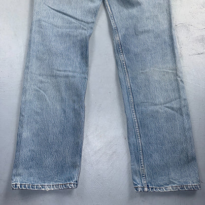 Levis 501 Vintage 90s USA XX Straight Leg Jeans Blue Light Wash 38x38 Act 35x34