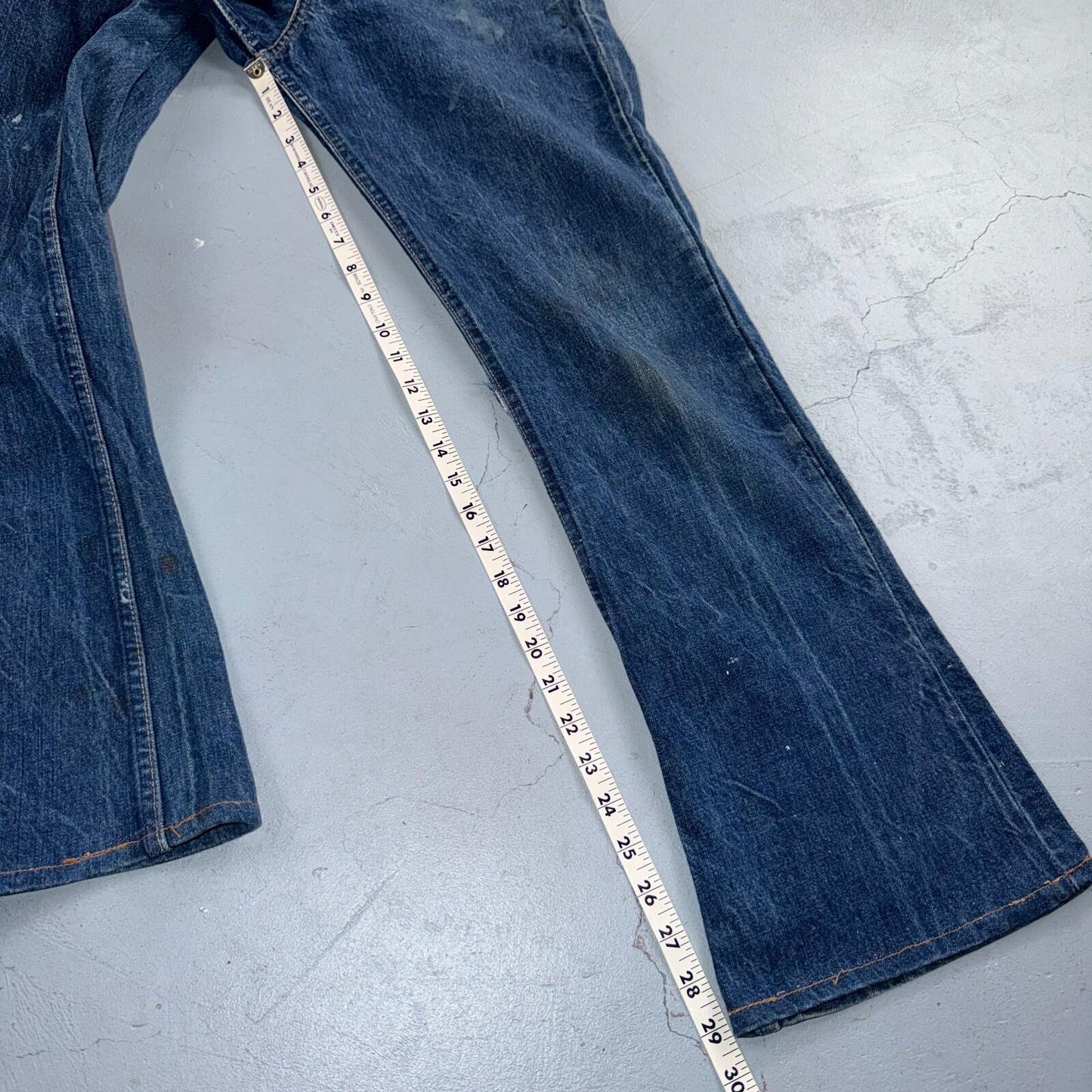 Levis Big E Vintage 60s Orange Tab 646 Bell Bottoms Denim Jeans Bootcut 31x29