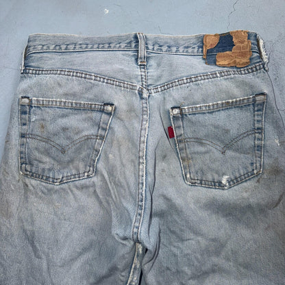 Levis 501 Vintage 80s Redline Selvedge USA XX Jeans Thrashed 32x36 Act 30x32