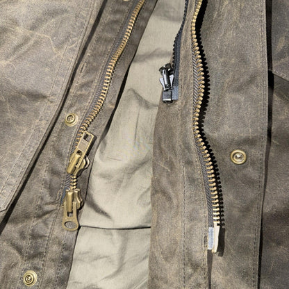 Filson Waxed Trench Coat Size XS Olive Oil Cloth Jacket Rare Mint Condition