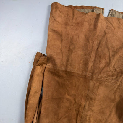 VTG 50s 60s Genuine Suede Leather Fur Collar Womens Penny Lane Coat Rockabilly