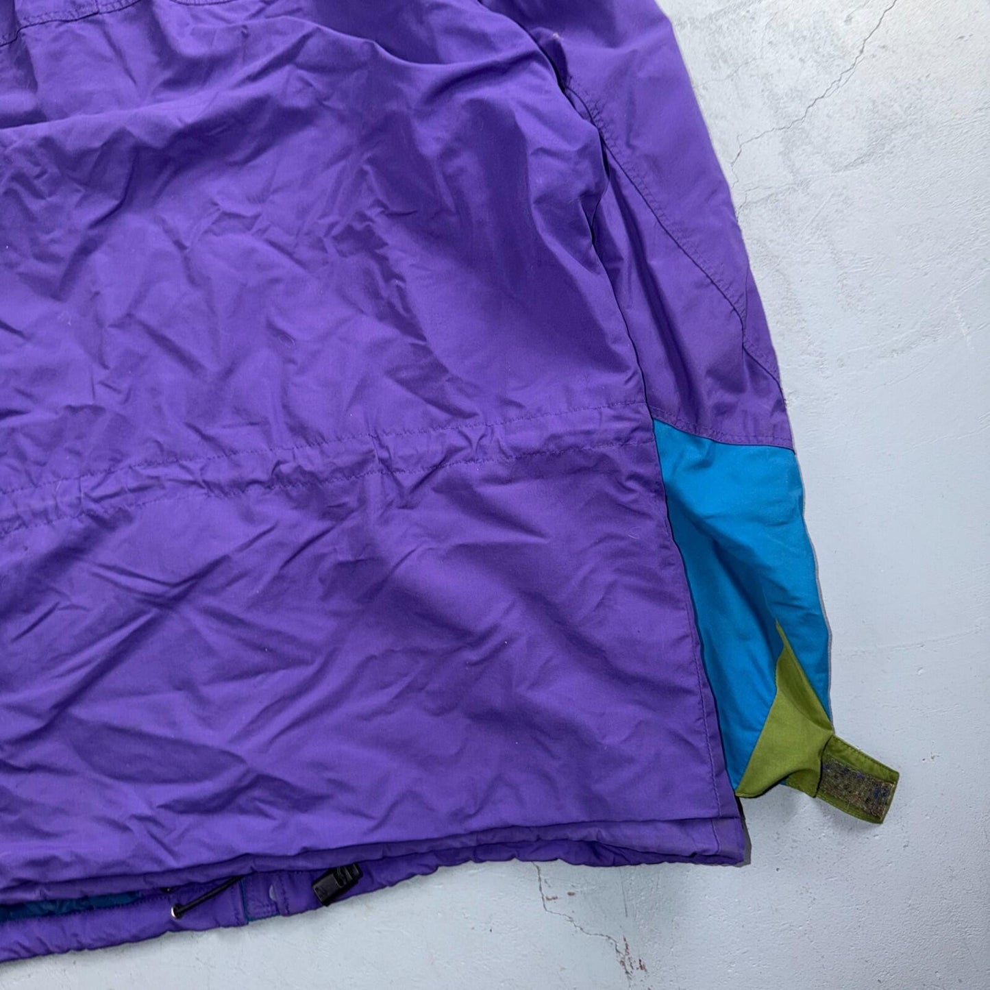 Patagonia VTG RARE 90s Hooded Zip Up Jacket Mens L Purple Rain Parka Wind