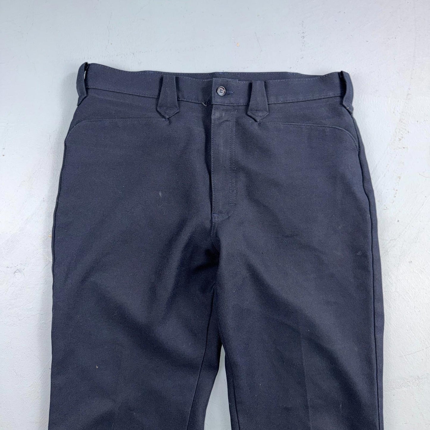 VTG 70s US West Navy Western Cowboy 33x30 Poly Rodeo Formal Slacks Pants Talon