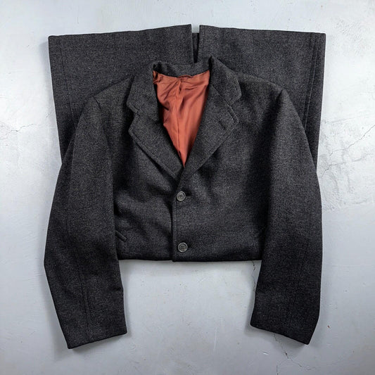 VTG Edward Chapman 1948 Vancouver BC Mens Overcoat Long Coat WWII 1940s Wool