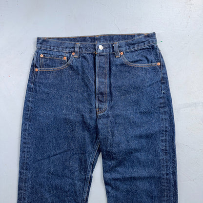 Levis 501 Vintage 80s USA XX Straight Leg Jeans Blue Dark Wash 36x30 Act 33x26