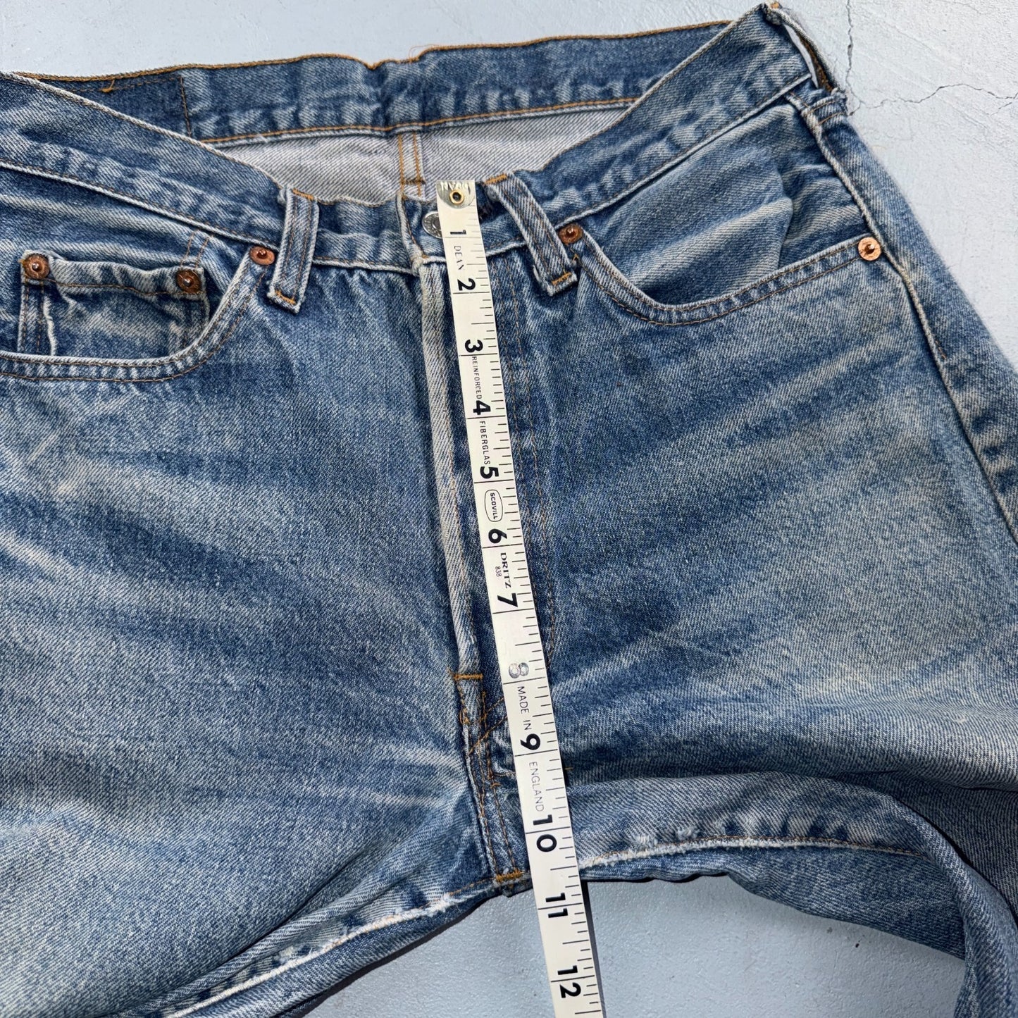 Levis 501 Vintage 80s Redline Selvedge USA XX Jeans Light Wash 31x40 Act 29x35
