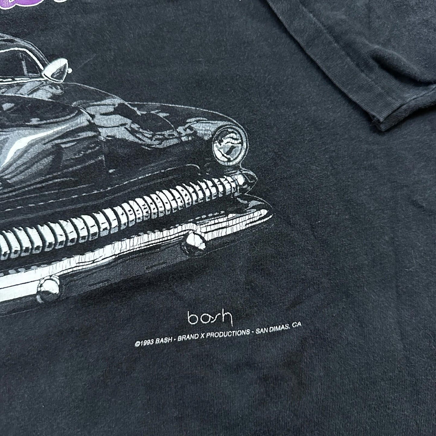 Hanes 90s VTG T Shirt Classic Cars Driving Old Nascar Antique Faded Rap Music