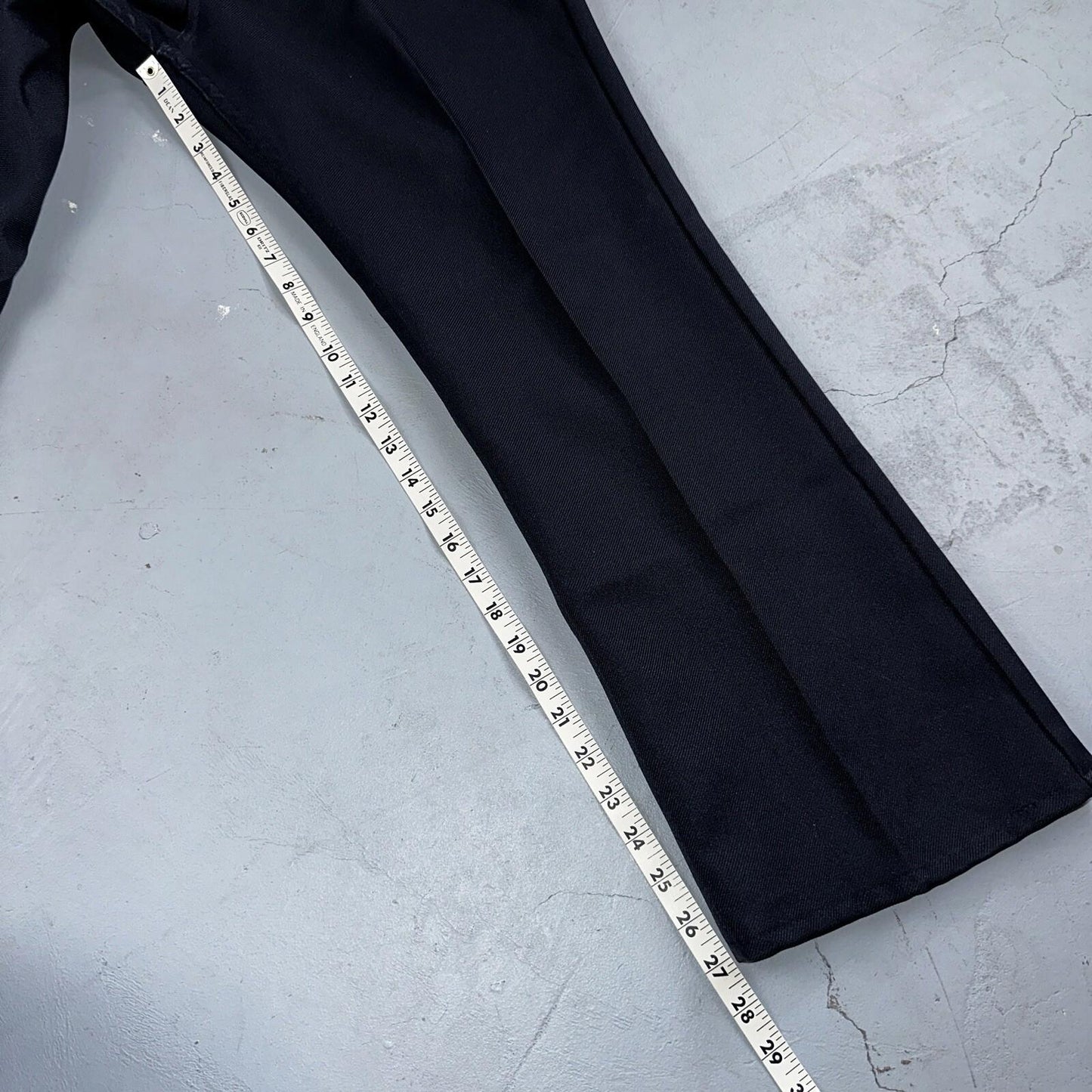 Levis 70s USA 517 36x32 Bootcut Pants Navy Blue Polyester Slacks Vintage 34x27
