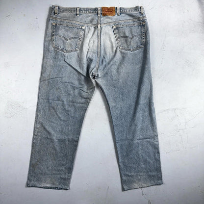 Levis 501 Vintage 90s USA XX Straight Leg Jeans 48x34 Light Wash Act 44x29