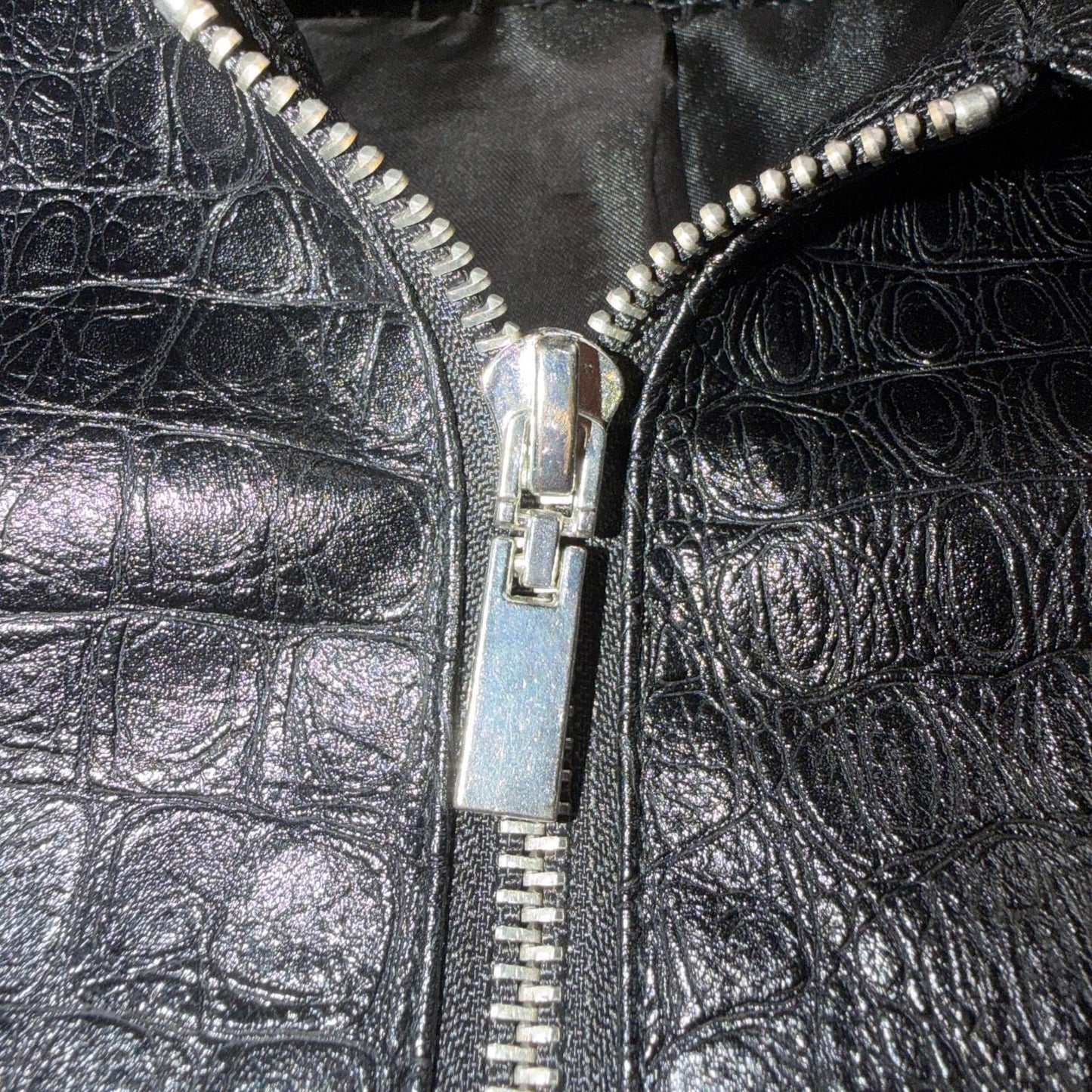 Bagatelle Black Leather VTG Jacket Womens Large Short Biker Cropped Racer Y2K