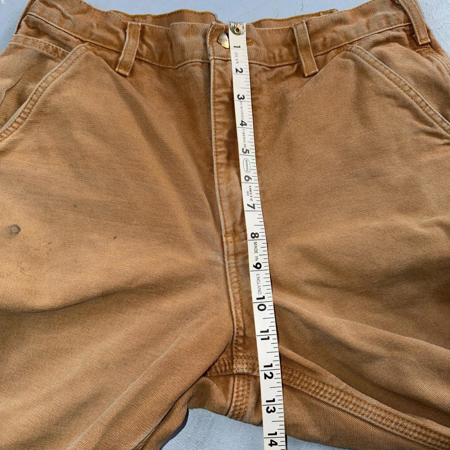 Carhartt Carpenter Pants Duck Canvas Flannel Lined B111 BRN Workwear Men 32x32
