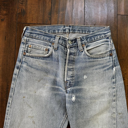 Levis Vintage 80s Redline Selvedge USA 501 XX Jeans 66 70s Light 30x33 Act 28x28