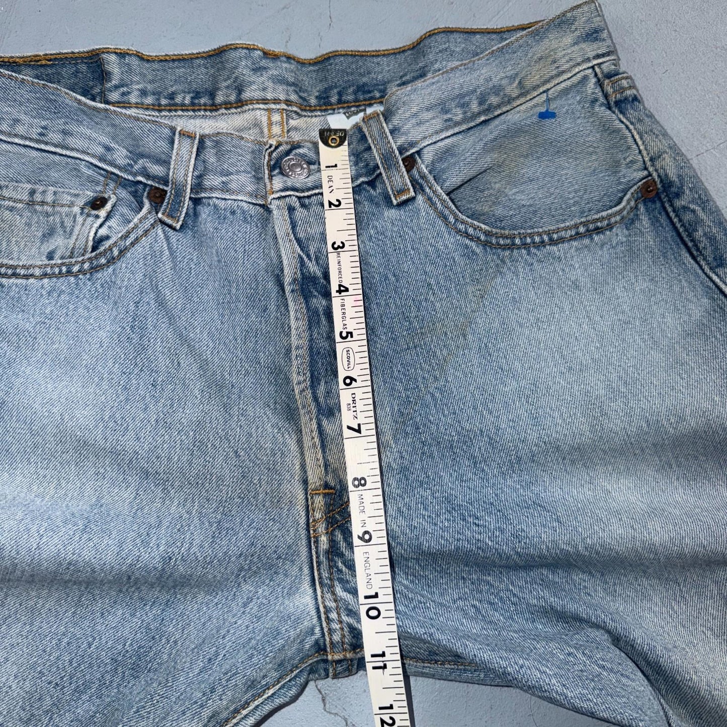 Levis 501 Vintage Y2K 90s XX Straight Leg Jeans Blue Light Wash 33x34 Act 32x32
