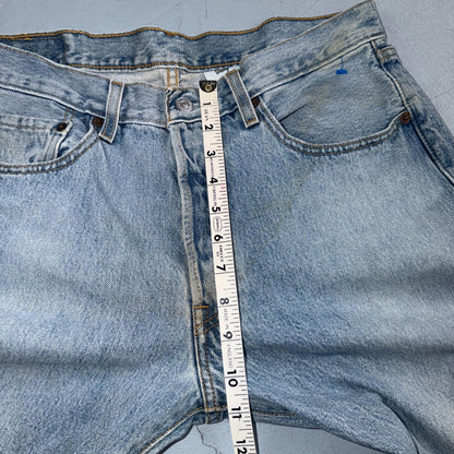 Levis 501 Vintage Y2K 90s XX Straight Leg Jeans Blue Light Wash 33x34 Act 32x32