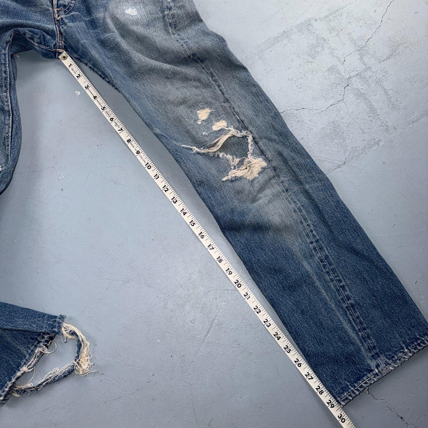 Levis 501 Big E Vintage 60s Redline Selvedge USA XX 1960s Jeans 66 Act 27x29