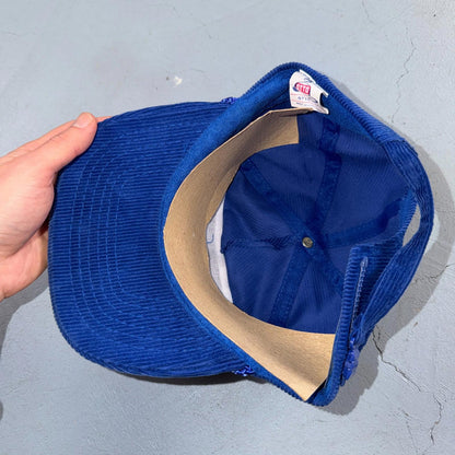 Salem Oregon Stone Crest Ranch Corduroy VTG Hat Baseball Cap Snapback Blue 80s