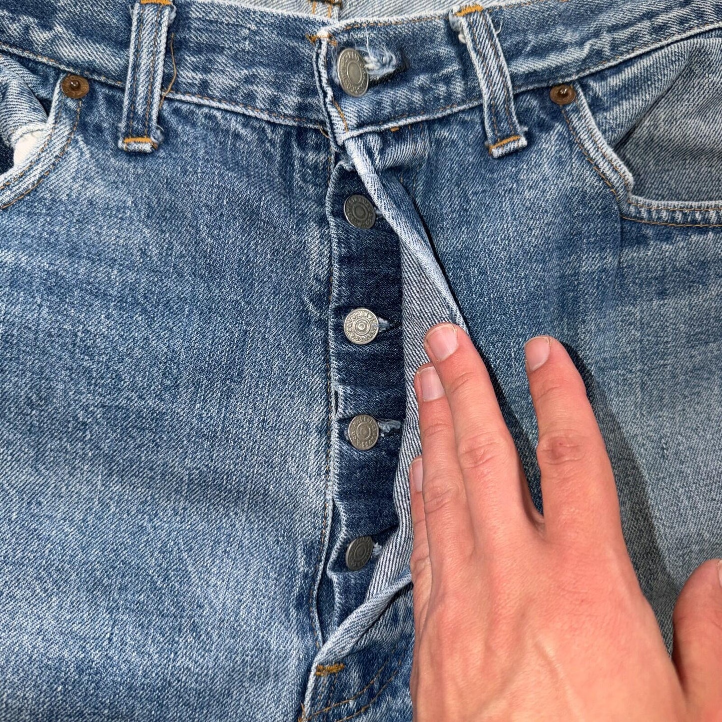 Levis 501 Vintage 70s SS Redline Selvedge USA XX Jeans Light Wash 38x33 Ac 35x29