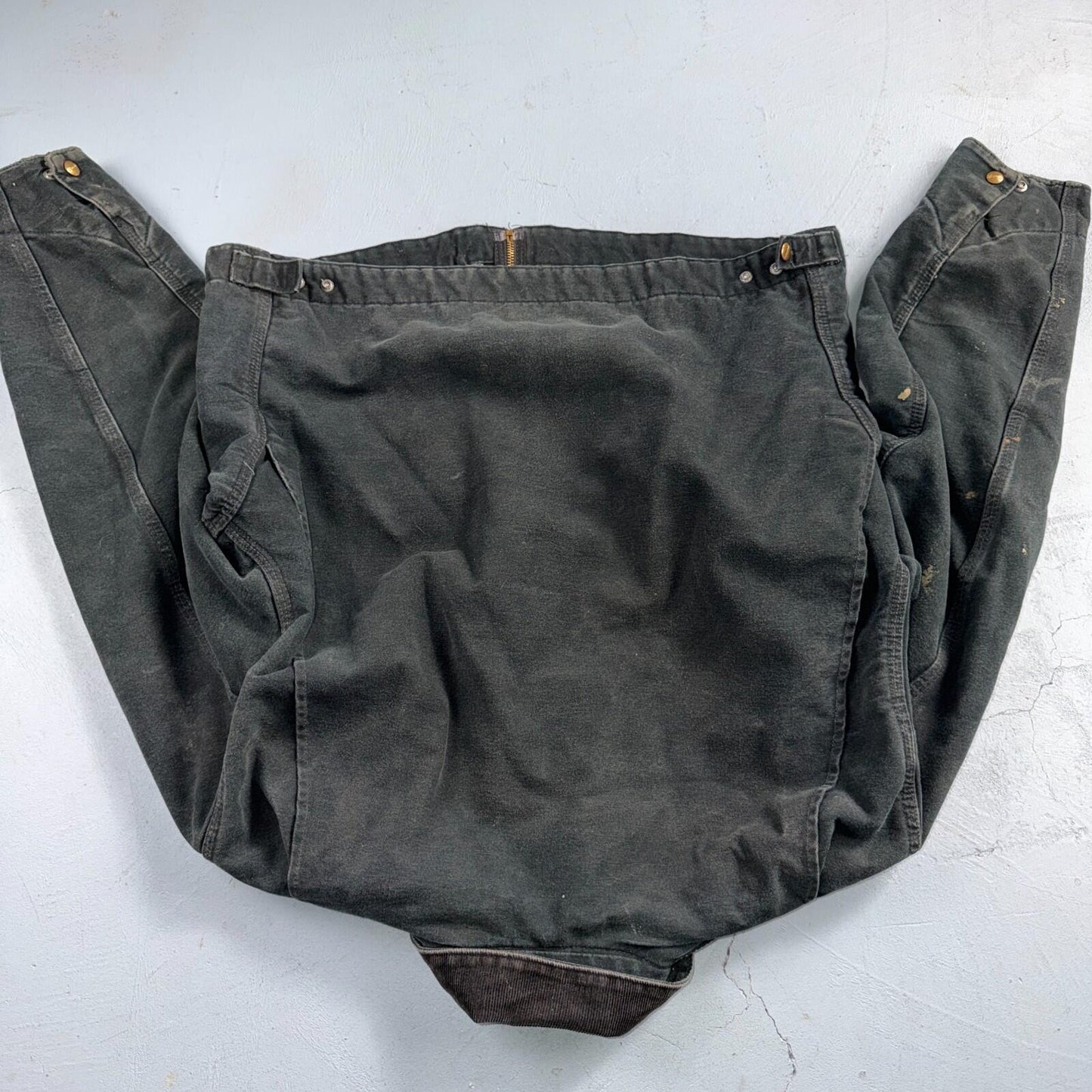 Carhartt VTG Detroit Jacket Men's 46 Lined Blanket Workwear J01 BLK Thrashed