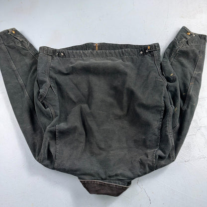 Carhartt VTG Detroit Jacket Men's 46 Lined Blanket Workwear J01 BLK Thrashed