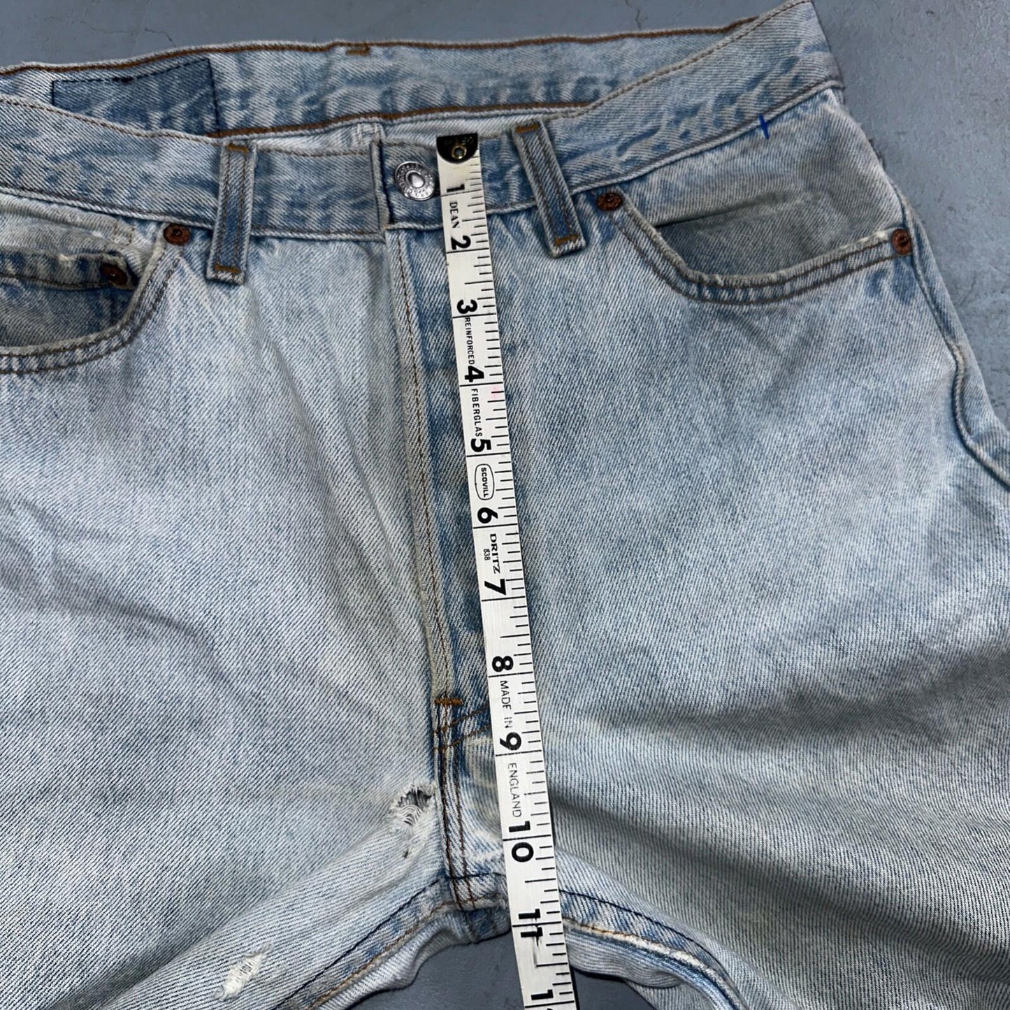 Levis 501 Vintage 90s USA XX Straight Leg Jeans Blue Light Wash 30x34 Act 28x29