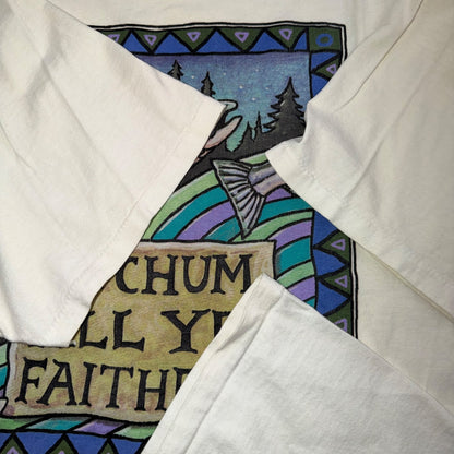 Ray Troll 1996 VTG T Shirt Oh Chum All Ye Faith Fishing Fish Bait Rare Oneita