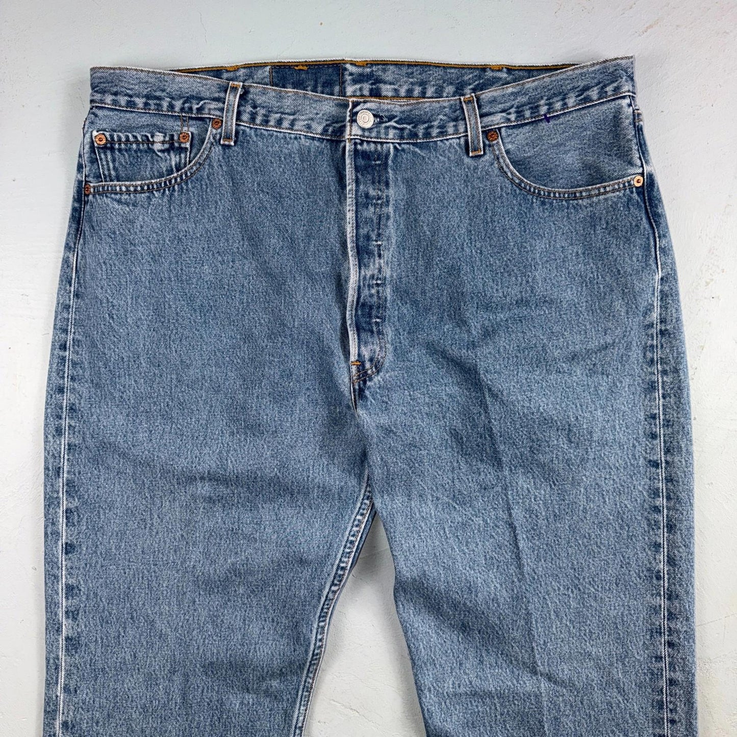 Levis 501 Vintage Y2K 90s XX Straight Leg Jeans Blue Light Wash 42x34 Act 40x34