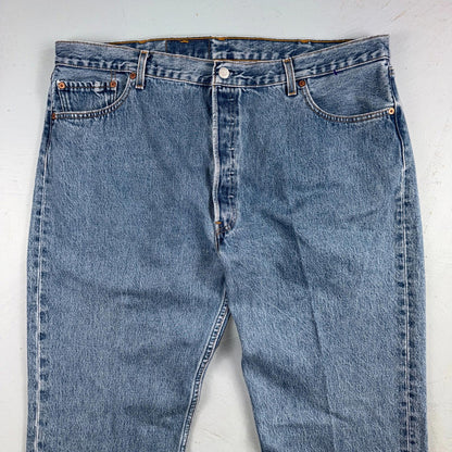 Levis 501 Vintage Y2K 90s XX Straight Leg Jeans Blue Light Wash 42x34 Act 40x34