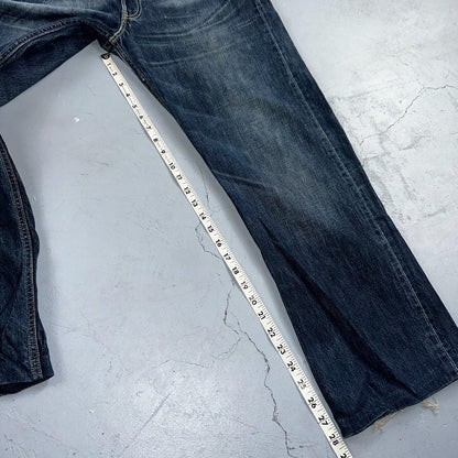 Levis 501 Vintage Y2K XX Straight Leg Jeans Blue Med Wash 34x34 Act 32x28