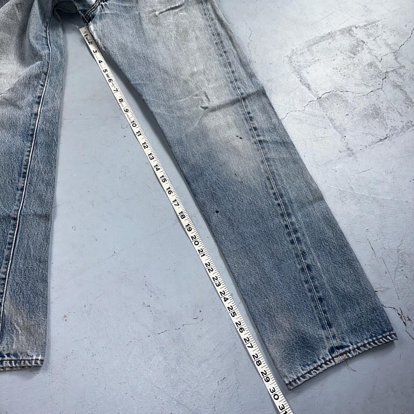 Levis 501 Vintage 80s Redline Selvedge USA XX Jeans Light Wash 30x34 Act 28X30