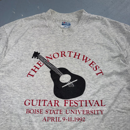 Guitar Festival Acoustic 90s VTG T Shirt 1992 Hanes Graphic Music Band Country