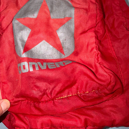 Vintage Converse Canvas Backpack Red 80s Old School Style Nylon Gym