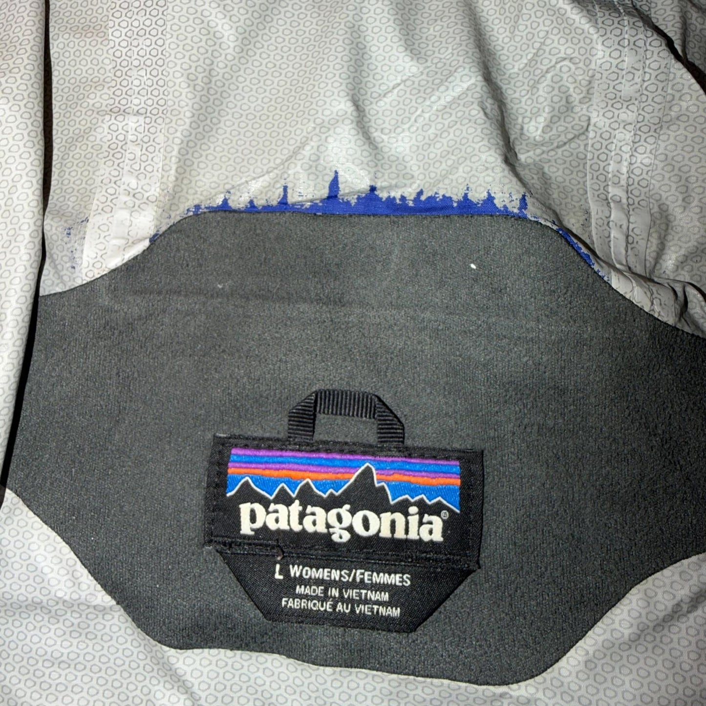 Patagonia Womens Purple Zip Up Windbreaker Hooded Shell Jacket Size L