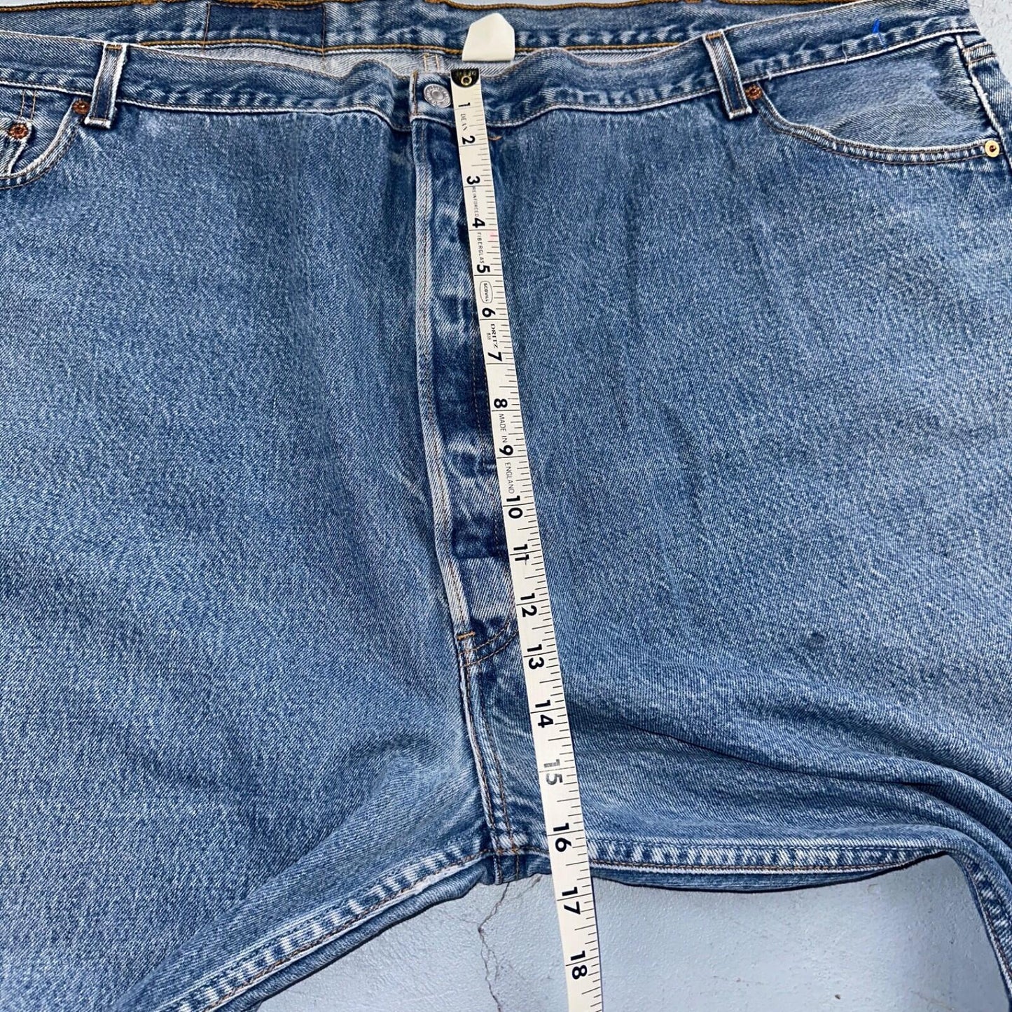 Levis 501 Vintage 90s Mex XX Straight Leg Jeans Blue Light Wash 56x32 Act 50x28