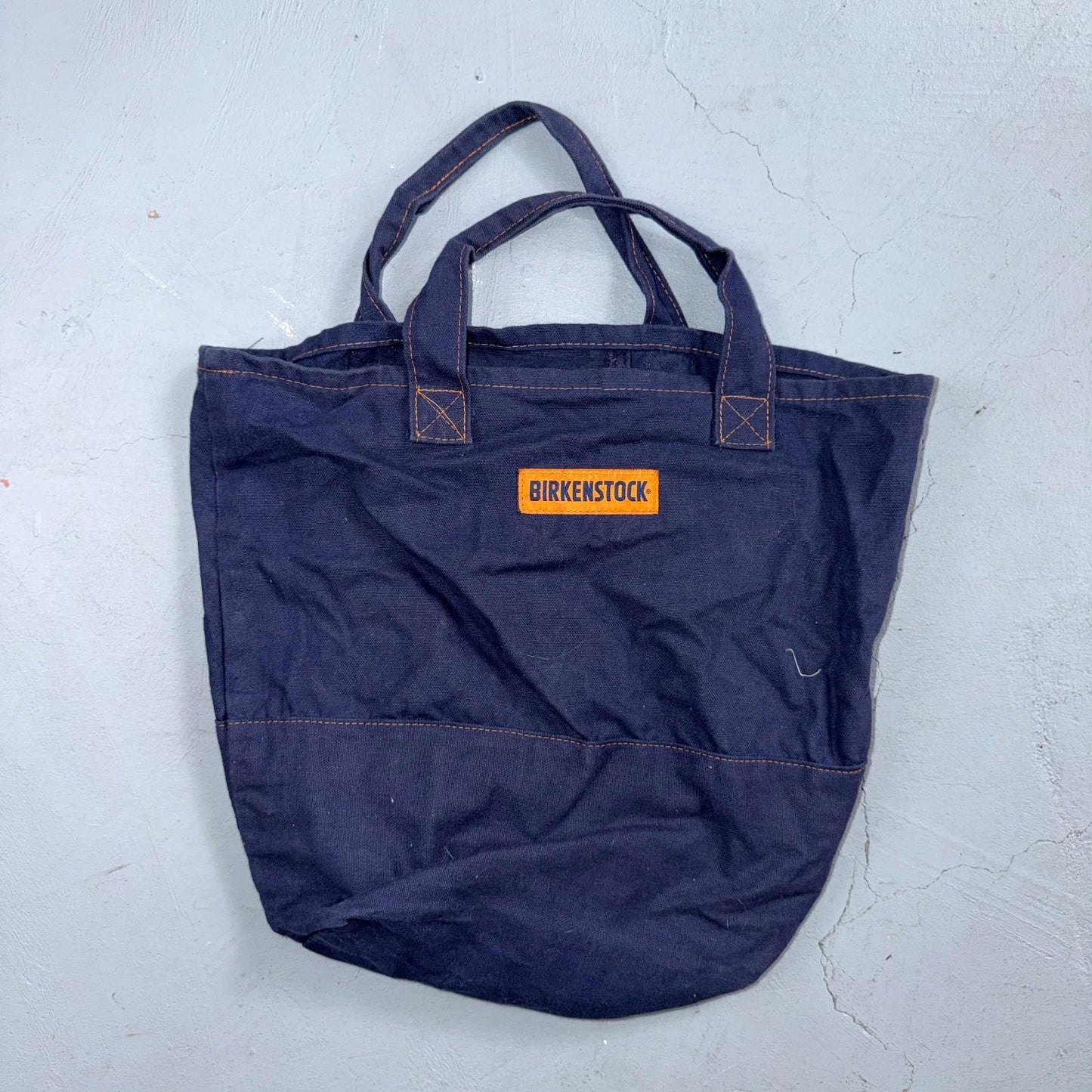 VTG 90s Birkenstock Canvas Tote Bag Blue Logo Cotton Travel Cute Y2K Promo