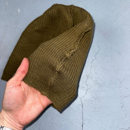 Vintage WWII Watch Cap Hat A-4 Rare Green Air Force Army 40s 50s Military A4 WW2