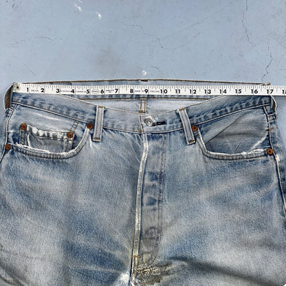 Levis 501 Vintage 80s Redline Selvedge USA XX Jeans Light Wash 36x31 Act 34x27